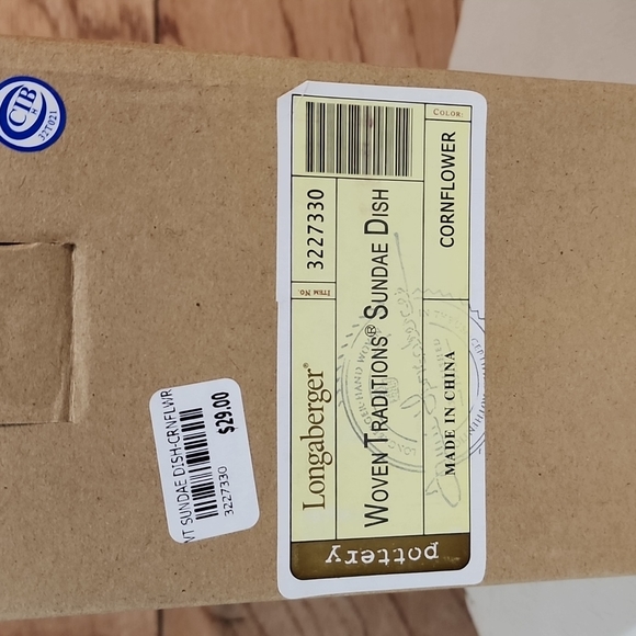 NIB Longaberger Woven Traditions Sundae Dish Cornflower - Picture 5 of 5